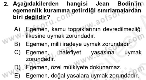 İnsan Hakları ve Kamu Özgürlükleri Dersi 2017 - 2018 Yılı 3 Ders Sınav Soruları 2. Soru