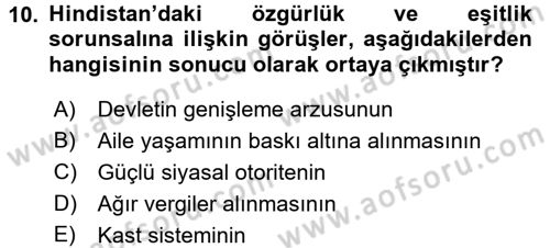 İnsan Hakları ve Kamu Özgürlükleri Dersi 2017 - 2018 Yılı (Vize) Ara Sınav Soruları 10. Soru