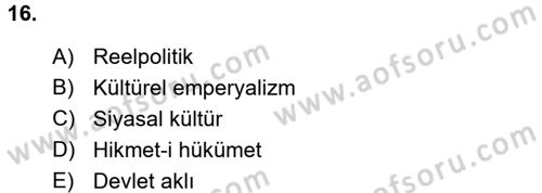 İnsan Hakları ve Kamu Özgürlükleri Dersi 2017 - 2018 Yılı (Final) Dönem Sonu Sınav Soruları 16. Soru