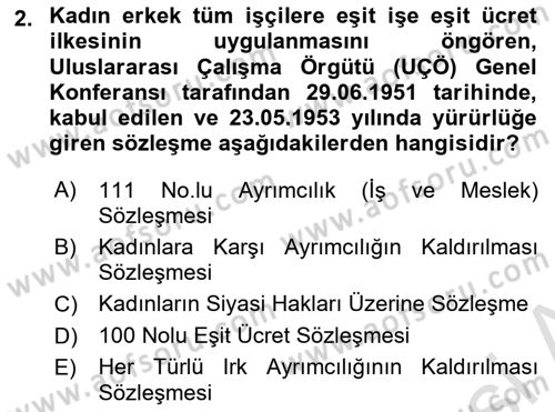 İnsan Hakları ve Kamu Özgürlükleri Dersi 2019 - 2020 Yılı (Final) Dönem Sonu Sınav Soruları 2. Soru