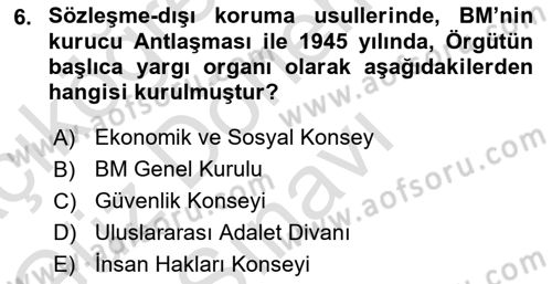 İnsan Hakları ve Kamu Özgürlükleri Dersi 2022 - 2023 Yılı (Final) Dönem Sonu Sınav Soruları 6. Soru