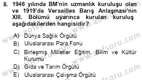 İnsan Hakları ve Kamu Özgürlükleri Dersi 2022 - 2023 Yılı Yaz Okulu Sınav Soruları 8. Soru