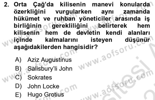 İnsan Hakları ve Kamu Özgürlükleri Dersi 2024 - 2025 Yılı (Vize) Ara Sınav Soruları 2. Soru