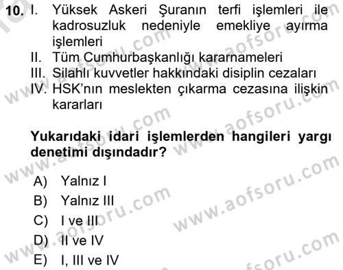 İnsan Hakları ve Kamu Özgürlükleri Dersi 2025 - 2026 Yılı (Final) Dönem Sonu Sınav Soruları 10. Soru