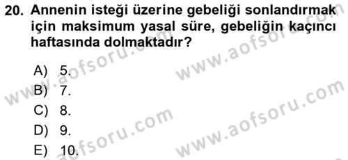 Temel İnsan Hakları Bilgisi 1 Dersi 2018 - 2019 Yılı Yaz Okulu Sınavı 20. Soru