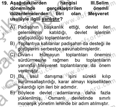 Temel İnsan Hakları Bilgisi 2 Dersi 2012 - 2013 Yılı (Vize) Ara Sınav Soruları 19. Soru
