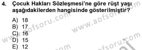 Temel İnsan Hakları Bilgisi 2 Dersi 2012 - 2013 Yılı (Vize) Ara Sınav Soruları 4. Soru