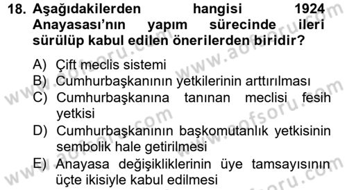 Temel İnsan Hakları Bilgisi 2 Dersi 2012 - 2013 Yılı (Final) Dönem Sonu Sınav Soruları 18. Soru