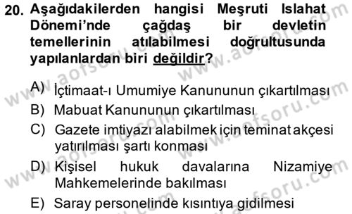 Temel İnsan Hakları Bilgisi 2 Dersi 2013 - 2014 Yılı (Vize) Ara Sınavı 20. Soru