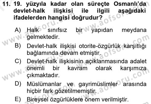 Temel İnsan Hakları Bilgisi 2 Dersi 2015 - 2016 Yılı (Vize) Ara Sınav Soruları 11. Soru
