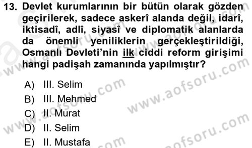 Temel İnsan Hakları Bilgisi 2 Dersi 2015 - 2016 Yılı (Vize) Ara Sınav Soruları 13. Soru