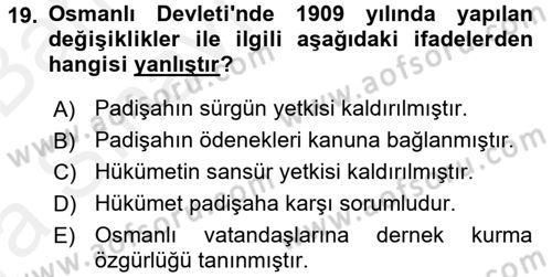 Temel İnsan Hakları Bilgisi 2 Dersi 2015 - 2016 Yılı (Vize) Ara Sınav Soruları 19. Soru
