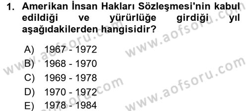 Temel İnsan Hakları Bilgisi 2 Dersi 2016 - 2017 Yılı (Vize) Ara Sınav Soruları 1. Soru