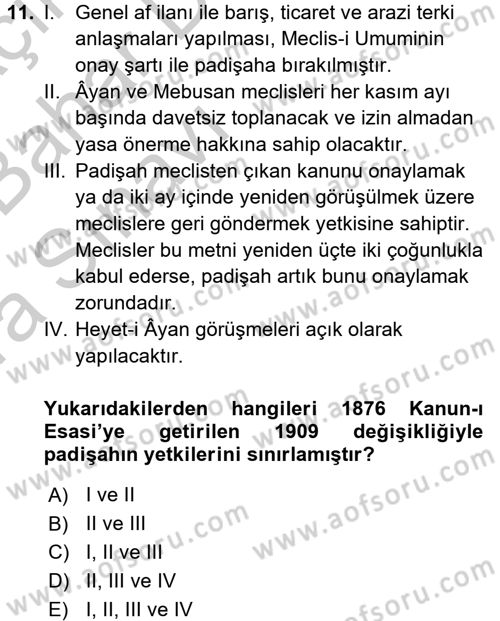 Temel İnsan Hakları Bilgisi 2 Dersi 2016 - 2017 Yılı (Vize) Ara Sınav Soruları 11. Soru