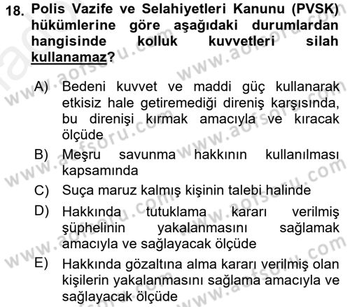 Temel İnsan Hakları Bilgisi 2 Dersi 2017 - 2018 Yılı 3 Ders Sınavı 18. Soru