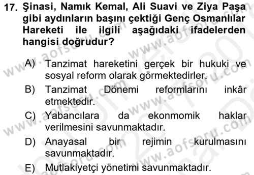 Temel İnsan Hakları Bilgisi 2 Dersi 2017 - 2018 Yılı (Vize) Ara Sınav Soruları 17. Soru