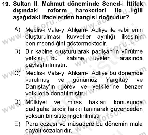 Temel İnsan Hakları Bilgisi 2 Dersi 2017 - 2018 Yılı (Vize) Ara Sınav Soruları 19. Soru