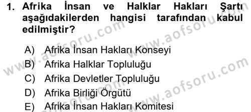 Temel İnsan Hakları Bilgisi 2 Dersi 2017 - 2018 Yılı (Final) Dönem Sonu Sınav Soruları 1. Soru