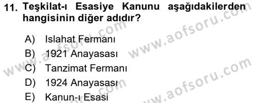 Temel İnsan Hakları Bilgisi 2 Dersi 2017 - 2018 Yılı (Final) Dönem Sonu Sınav Soruları 11. Soru