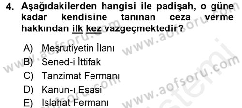 Temel İnsan Hakları Bilgisi 2 Dersi 2017 - 2018 Yılı (Final) Dönem Sonu Sınav Soruları 4. Soru