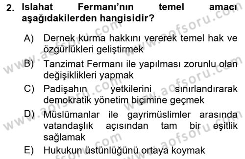 Anayasa Hukukuna Giriş Dersi 2022 - 2023 Yılı Yaz Okulu Sınavı 2. Soru