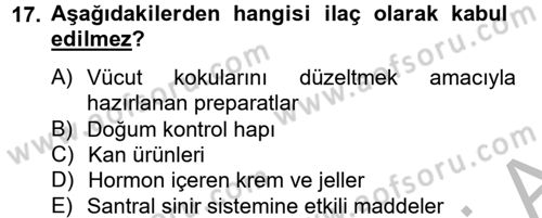 Sağlık Hukuku Dersi 2012 - 2013 Yılı (Final) Dönem Sonu Sınav Soruları 17. Soru