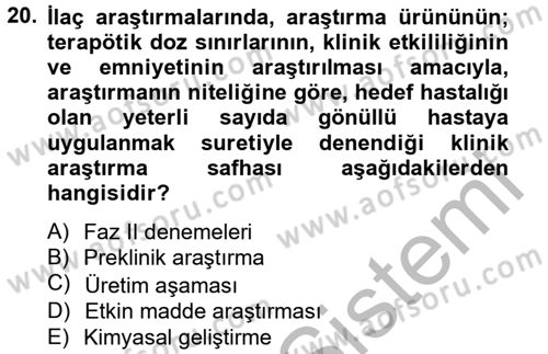 Sağlık Hukuku Dersi 2012 - 2013 Yılı (Final) Dönem Sonu Sınav Soruları 20. Soru