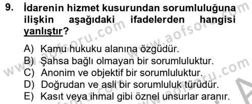 Sağlık Hukuku Dersi 2012 - 2013 Yılı (Final) Dönem Sonu Sınav Soruları 9. Soru