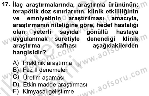 Sağlık Hukuku Dersi 2013 - 2014 Yılı Tek Ders Sınav Soruları 17. Soru