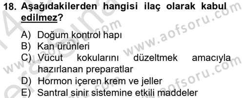 Sağlık Hukuku Dersi 2013 - 2014 Yılı Tek Ders Sınav Soruları 18. Soru