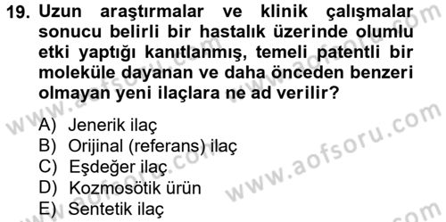 Sağlık Hukuku Dersi 2013 - 2014 Yılı Tek Ders Sınav Soruları 19. Soru