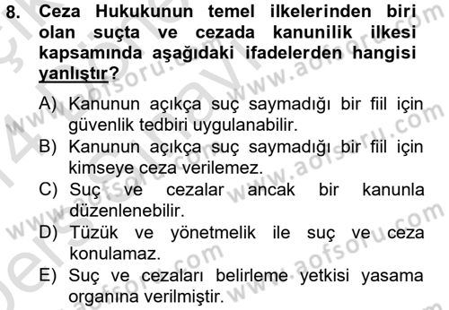 Sağlık Hukuku Dersi 2013 - 2014 Yılı Tek Ders Sınav Soruları 8. Soru