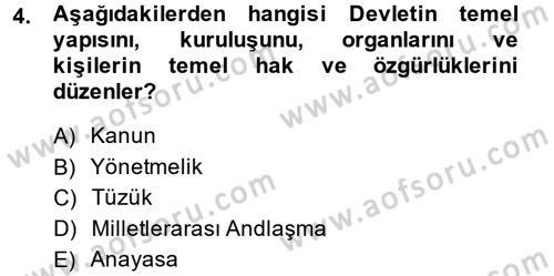Sağlık Hukuku Dersi 2014 - 2015 Yılı (Vize) Ara Sınav Soruları 4. Soru