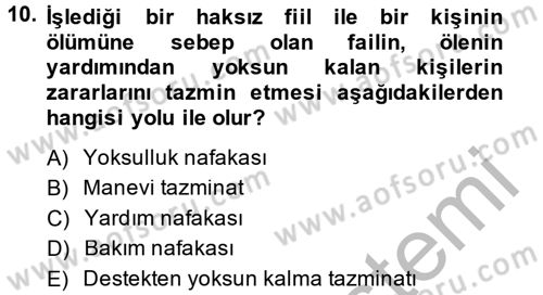 Sağlık Hukuku Dersi 2014 - 2015 Yılı (Final) Dönem Sonu Sınav Soruları 10. Soru