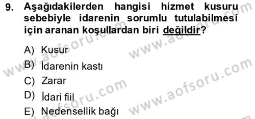 Sağlık Hukuku Dersi 2014 - 2015 Yılı (Final) Dönem Sonu Sınav Soruları 9. Soru