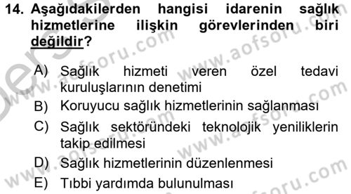 Sağlık Hukuku Dersi 2016 - 2017 Yılı 3 Ders Sınav Soruları 14. Soru
