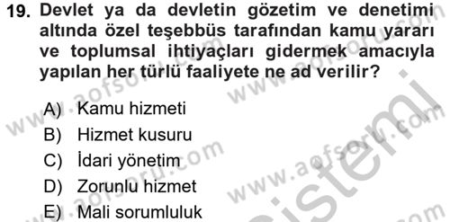 Sağlık Hukuku Dersi 2016 - 2017 Yılı 3 Ders Sınav Soruları 19. Soru