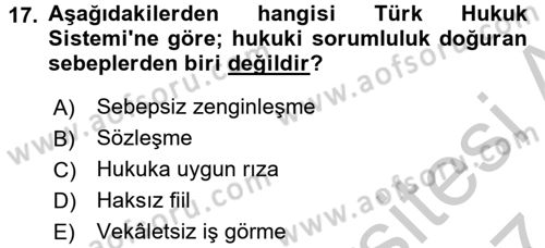 Sağlık Hukuku Dersi 2016 - 2017 Yılı (Vize) Ara Sınav Soruları 17. Soru