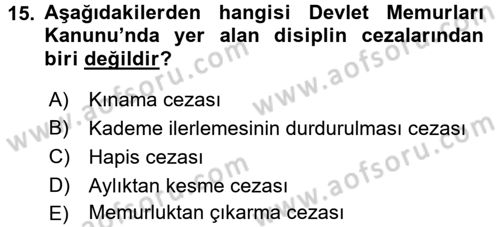 Sağlık Hukuku Dersi 2016 - 2017 Yılı (Final) Dönem Sonu Sınav Soruları 15. Soru
