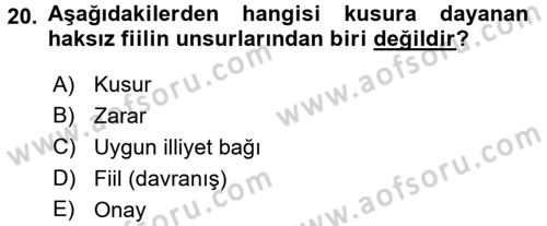 Sağlık Hukuku Dersi 2016 - 2017 Yılı (Final) Dönem Sonu Sınav Soruları 20. Soru