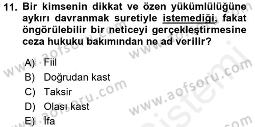 Sağlık Hukuku Dersi 2017 - 2018 Yılı 3 Ders Sınav Soruları 11. Soru