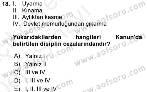 Sağlık Hukuku Dersi 2017 - 2018 Yılı 3 Ders Sınav Soruları 18. Soru