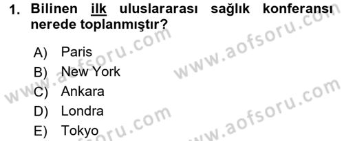 Sağlık Hukuku Dersi 2017 - 2018 Yılı (Vize) Ara Sınav Soruları 1. Soru