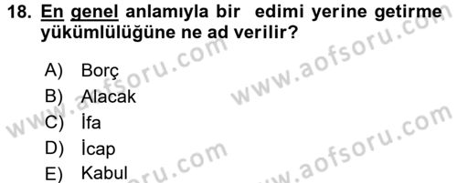Sağlık Hukuku Dersi 2017 - 2018 Yılı (Vize) Ara Sınav Soruları 18. Soru