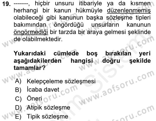 Sağlık Hukuku Dersi 2017 - 2018 Yılı (Vize) Ara Sınav Soruları 19. Soru