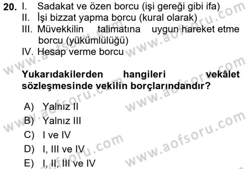 Sağlık Hukuku Dersi 2017 - 2018 Yılı (Vize) Ara Sınav Soruları 20. Soru