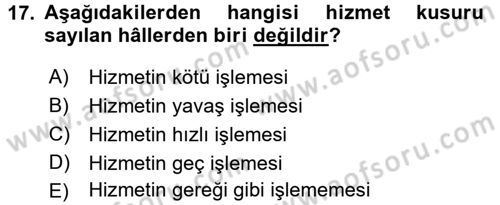 Sağlık Hukuku Dersi 2017 - 2018 Yılı (Final) Dönem Sonu Sınav Soruları 17. Soru