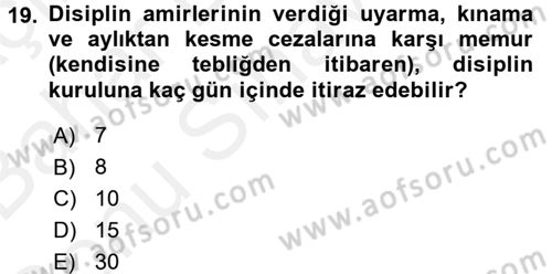 Sağlık Hukuku Dersi 2017 - 2018 Yılı (Final) Dönem Sonu Sınav Soruları 19. Soru