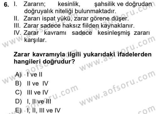 Sağlık Hukuku Dersi 2017 - 2018 Yılı (Final) Dönem Sonu Sınav Soruları 6. Soru