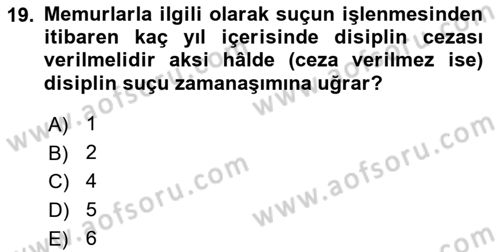Sağlık Hukuku Dersi 2018 - 2019 Yılı 3 Ders Sınav Soruları 19. Soru